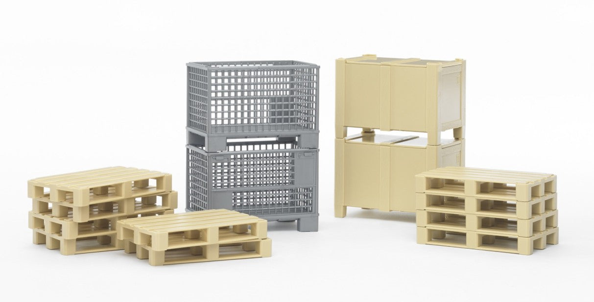 Bruder - Accessories Commercial Logistics set- Pallets, Crates & Cages
