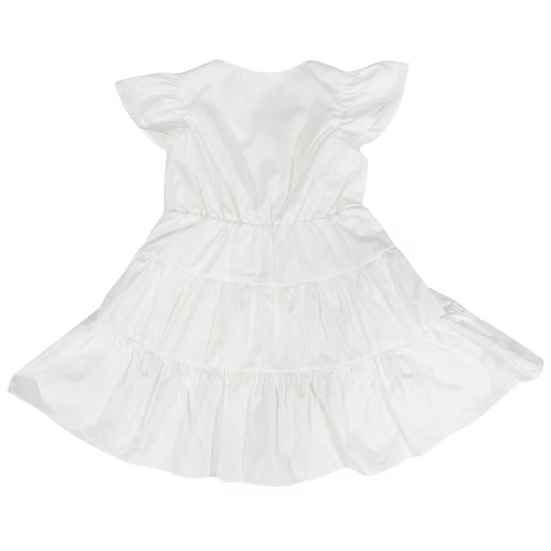 Korango - Tiered Cotton Lawn Dress - White