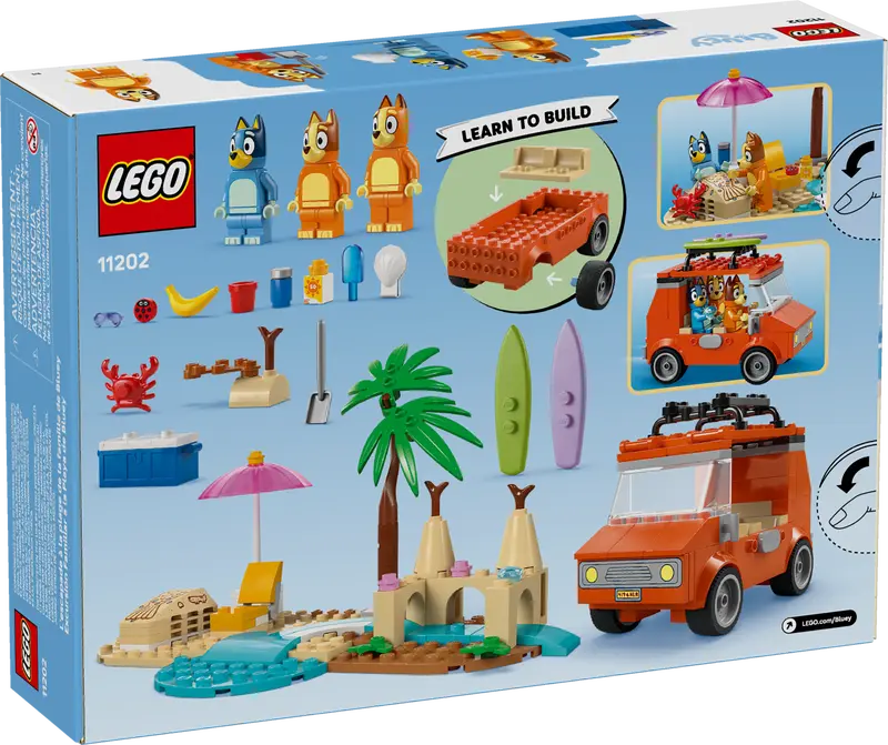 Lego Bluey - Bluey's Beach & Family Car Trip 11202