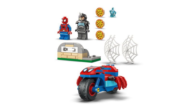 Lego Marvel - Spidey on his Motorcycle vs. Rhino 11206