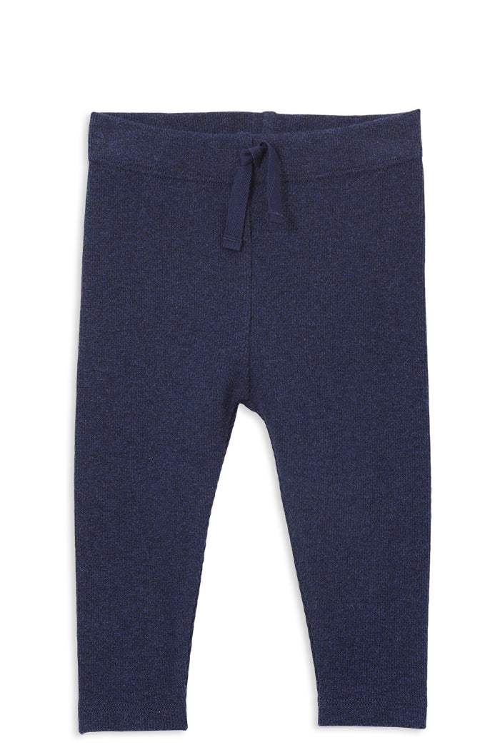 Milky - Indigo Marle Rib Baby Pant