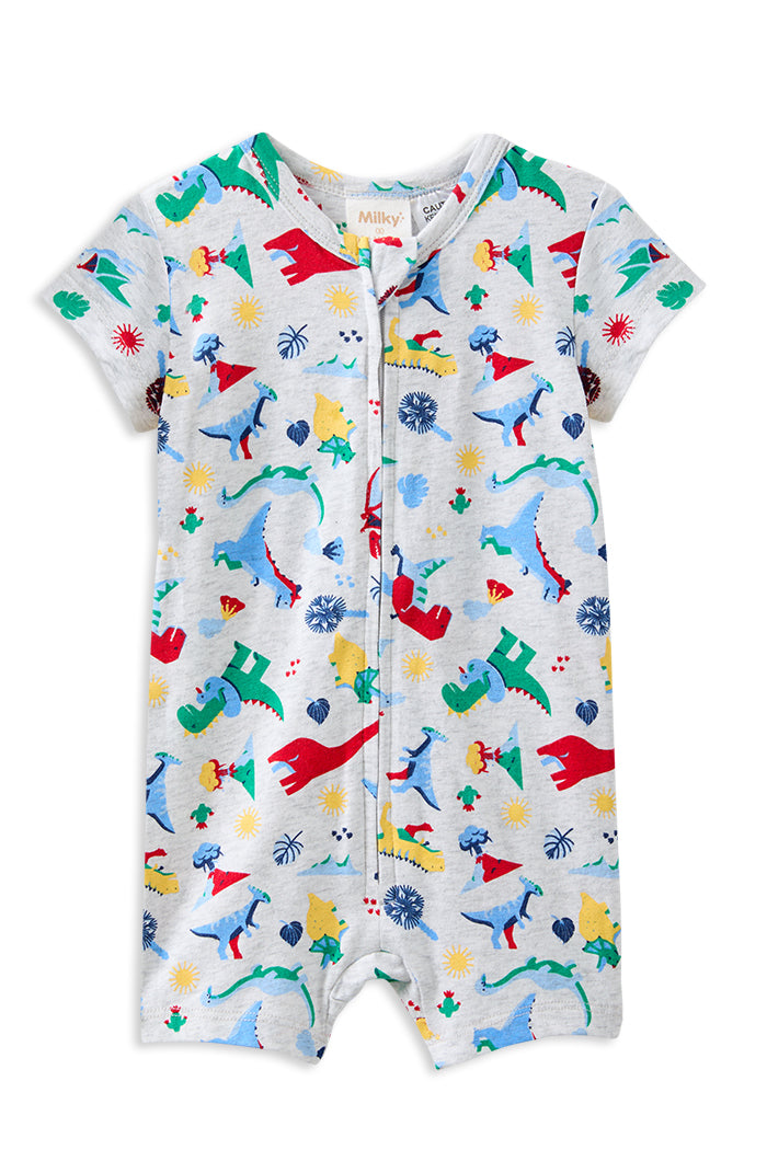 Milky - Dinosaur Zip Romper