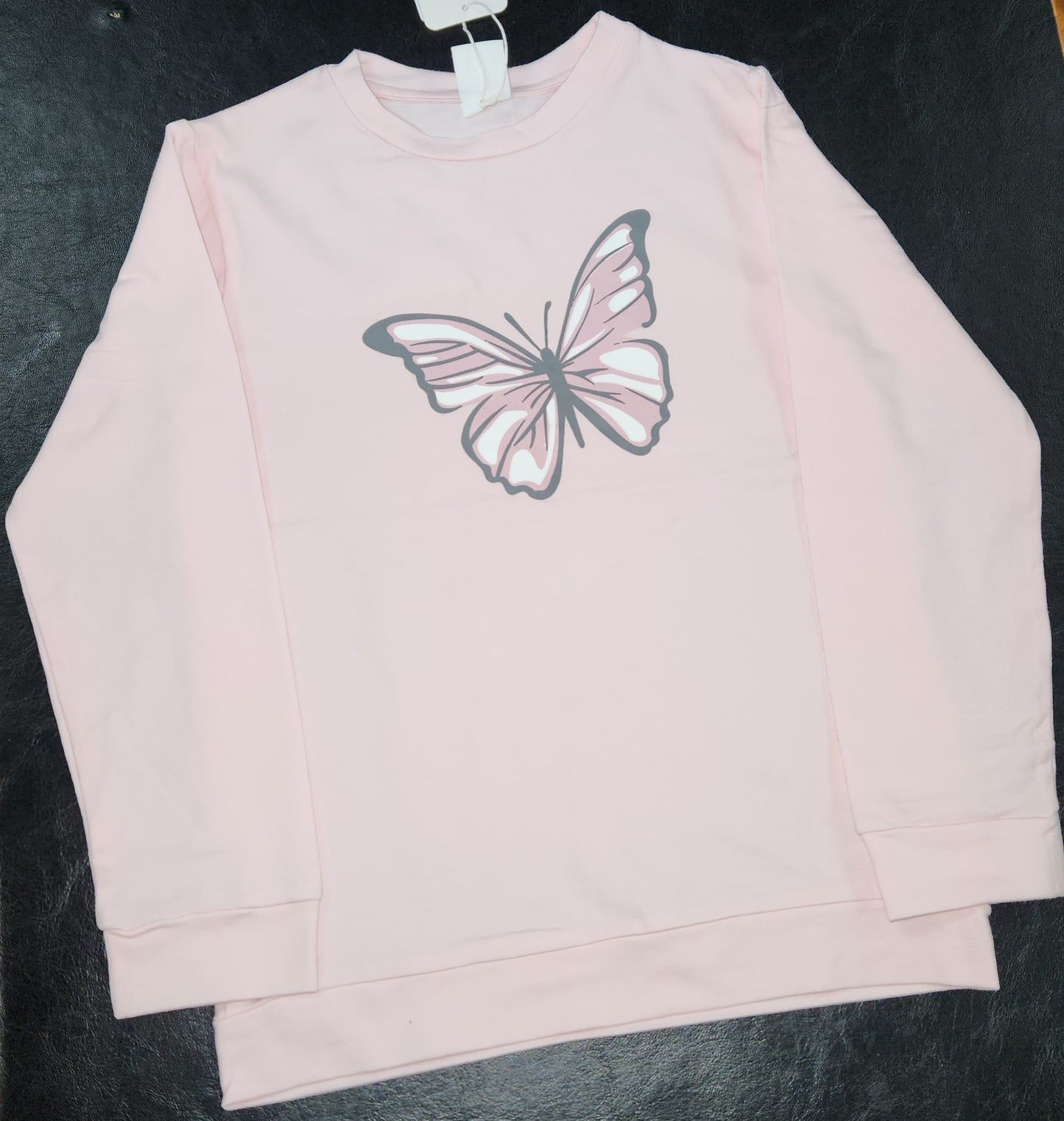 Korango - Butterfly Print Pyjamas - Fairytale Pink