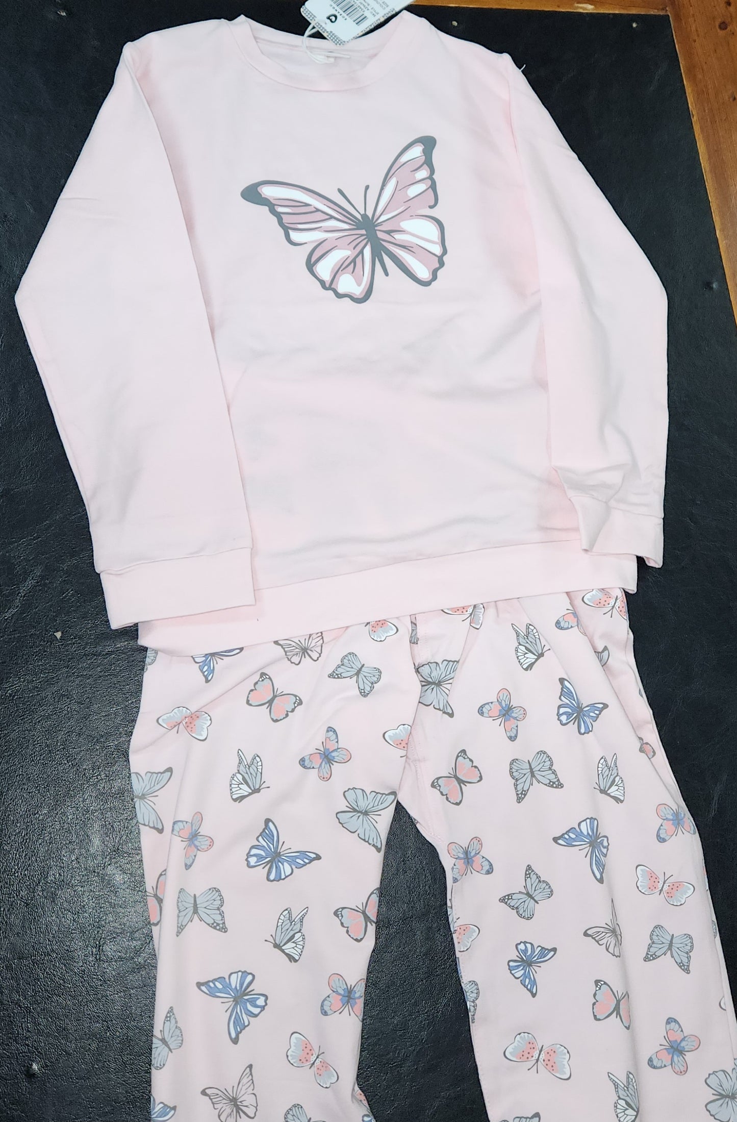 Korango - Butterfly Print Pyjamas - Fairytale Pink