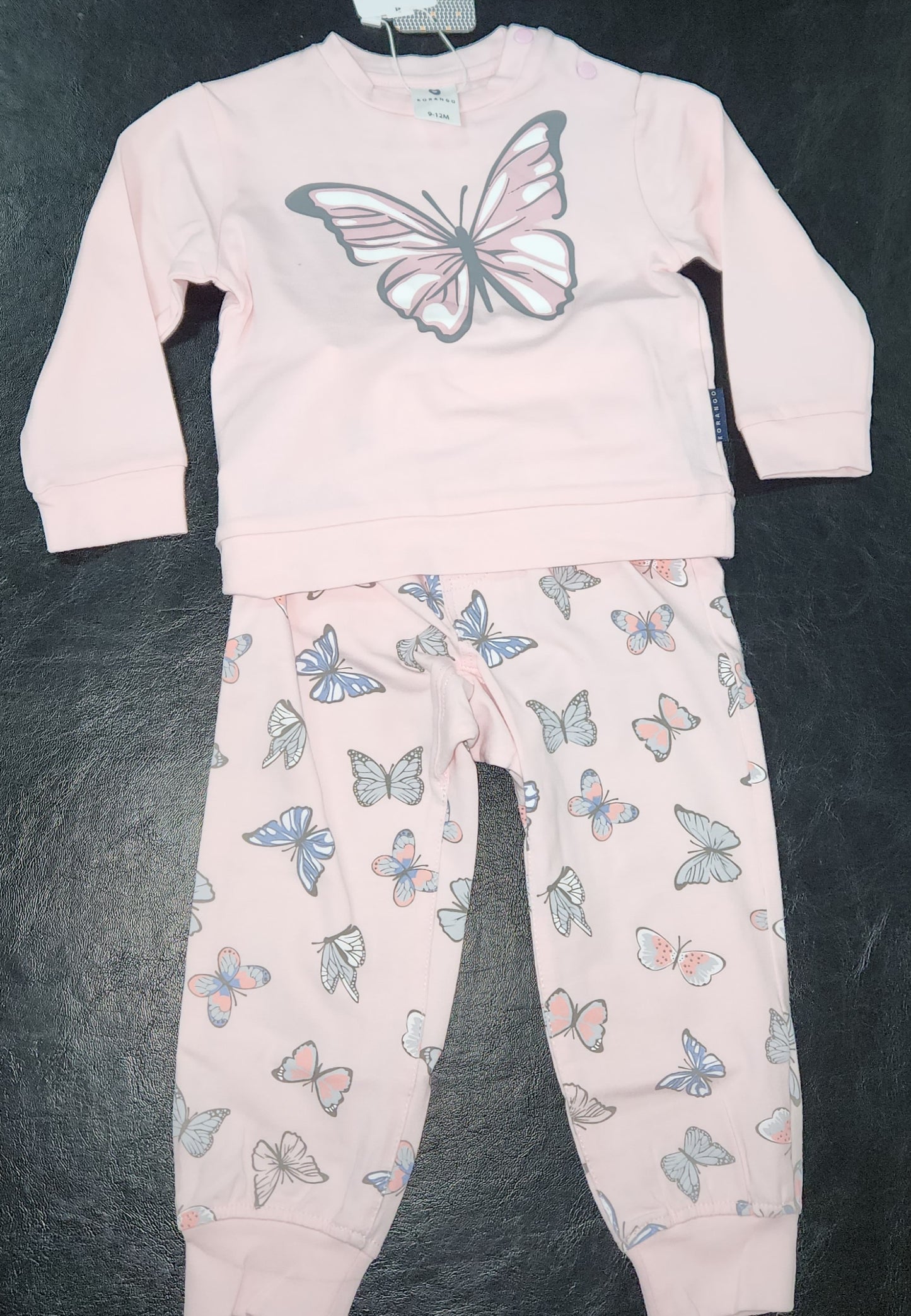 Korango - Butterfly Print Pyjamas - Fairytale Pink