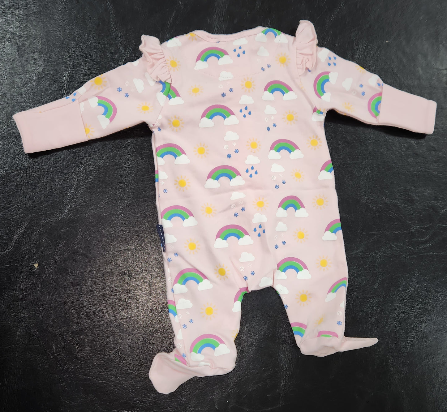 Korango Sunshine & Rainbows Double Zip Onesie Fairytale Pink