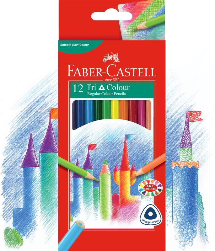 Faber Castell - Triangular Colour Pencils 12pk