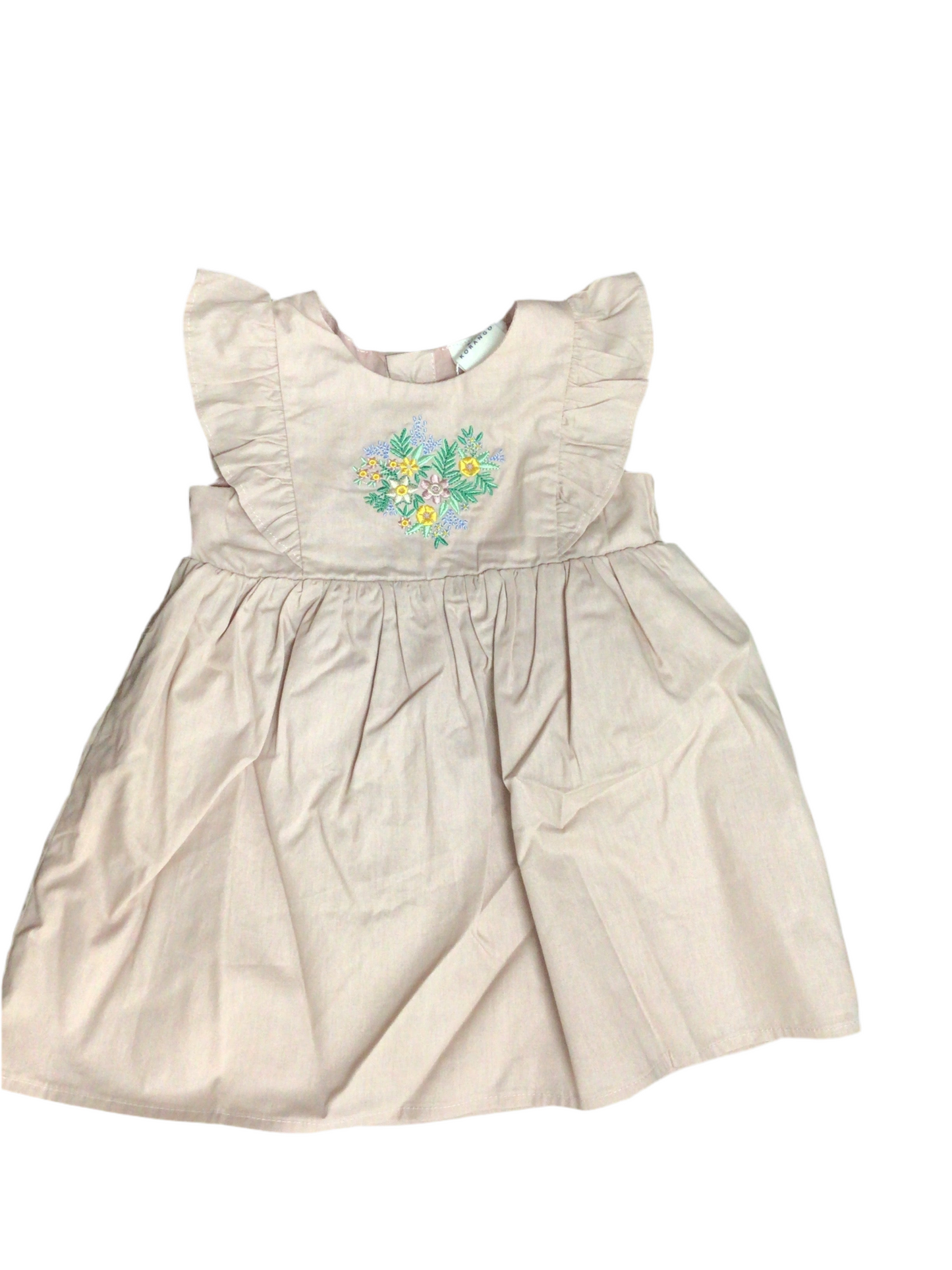 Korango - Cotton Lawn Frill Dress - Dusty Pink