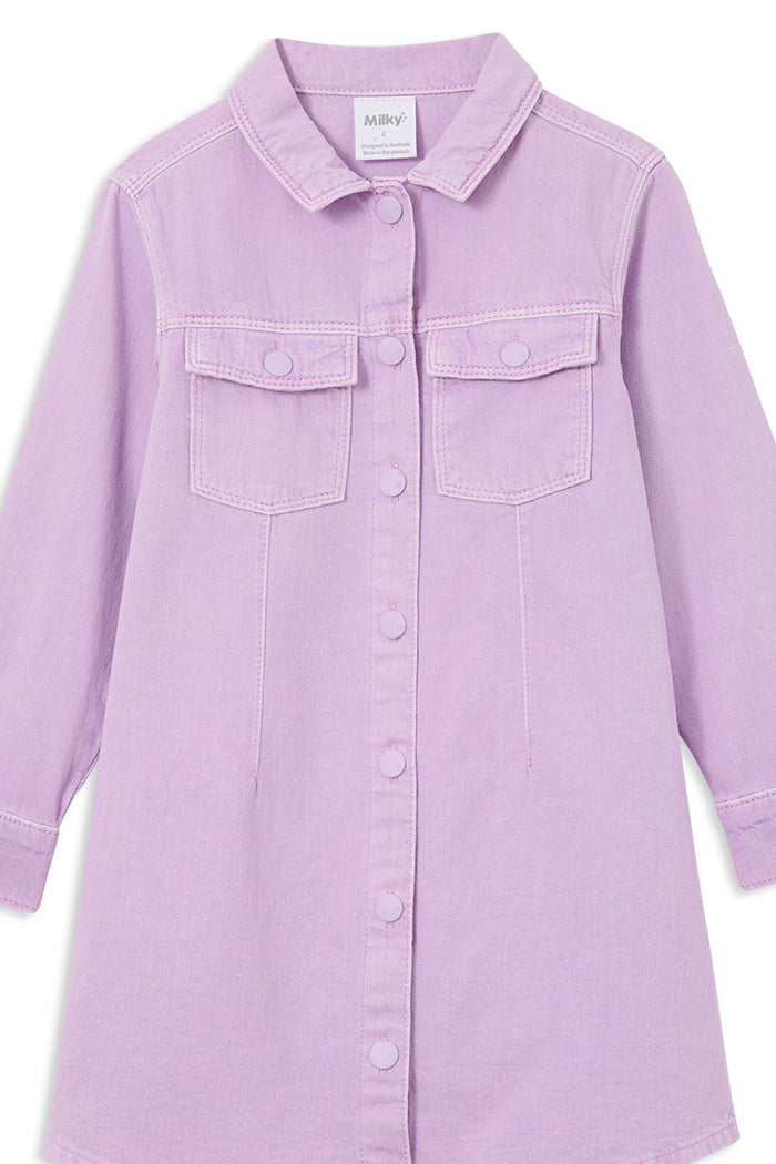 Milky - Lavender Denim Dress