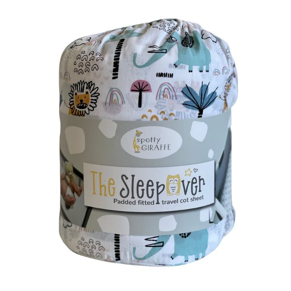 Spotty Giraffe - The Sleepover Padded Fitted Cot Sheet