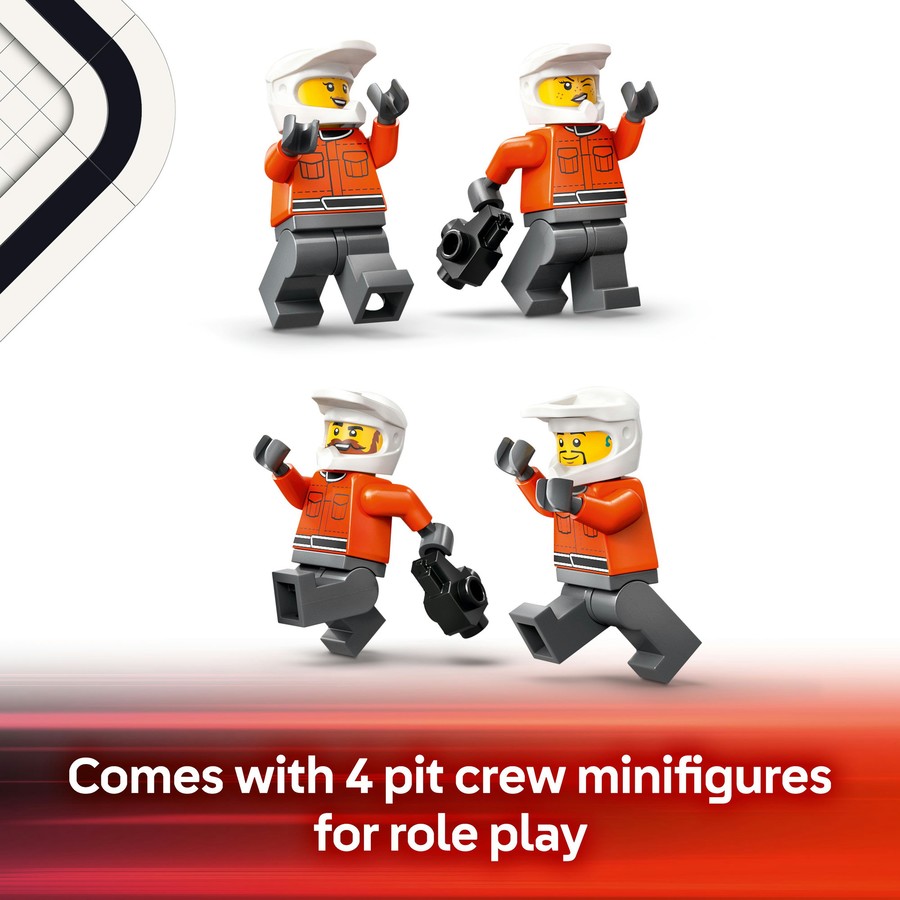 Lego City - F1 Pit Stop & Pit Crew with Ferrari Car 60443