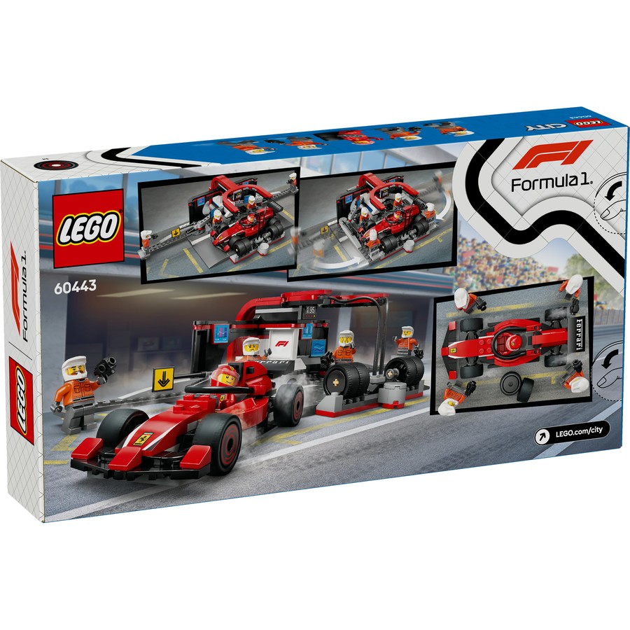 Lego City - F1 Pit Stop & Pit Crew with Ferrari Car 60443
