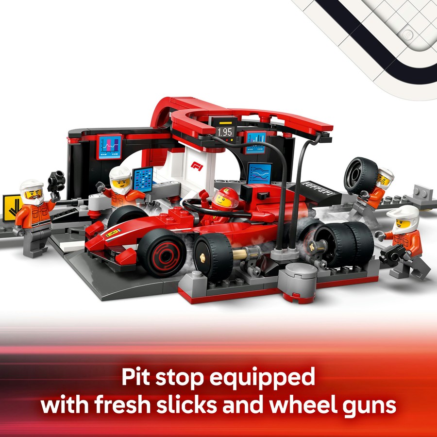 Lego City - F1 Pit Stop & Pit Crew with Ferrari Car 60443
