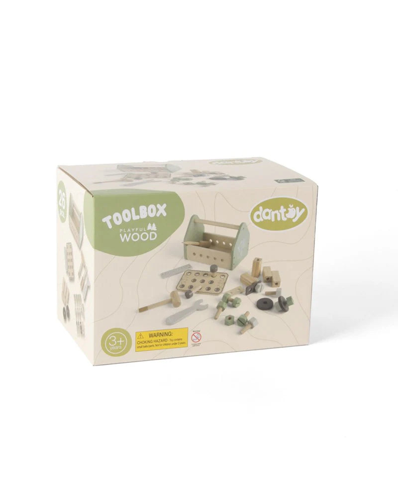 Dantoy - Playful Wood - Toolbox 26 pc
