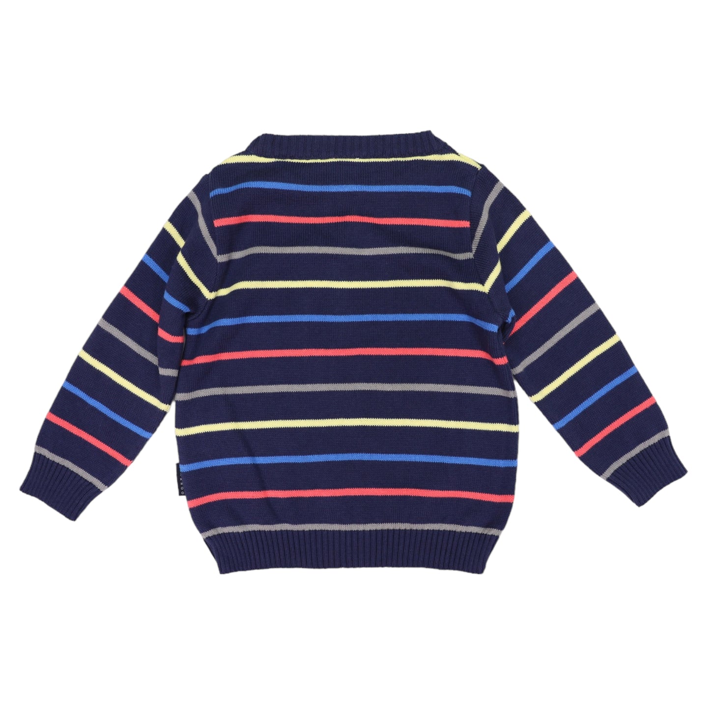 Korango - Stripe Knit Sweater - Navy