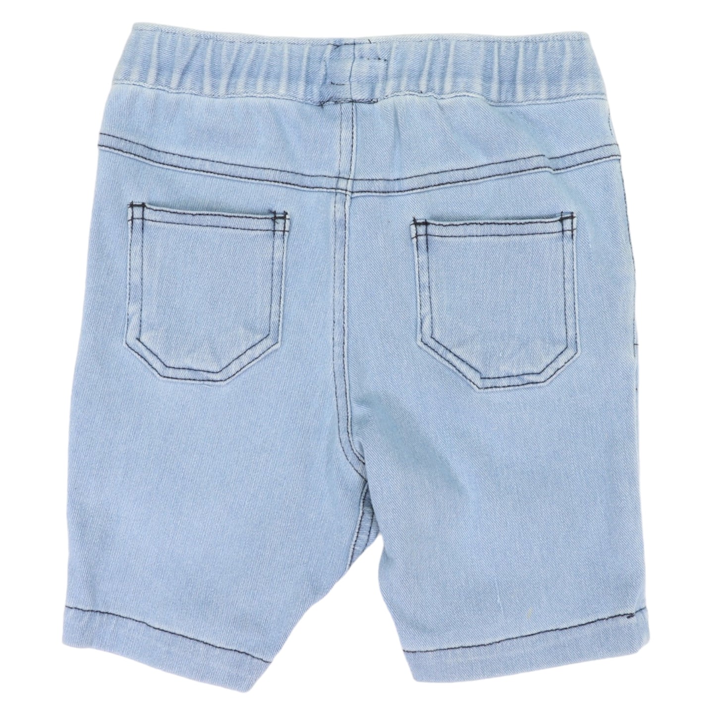 Korango - Elastic Waisted Denim Short Light Wash