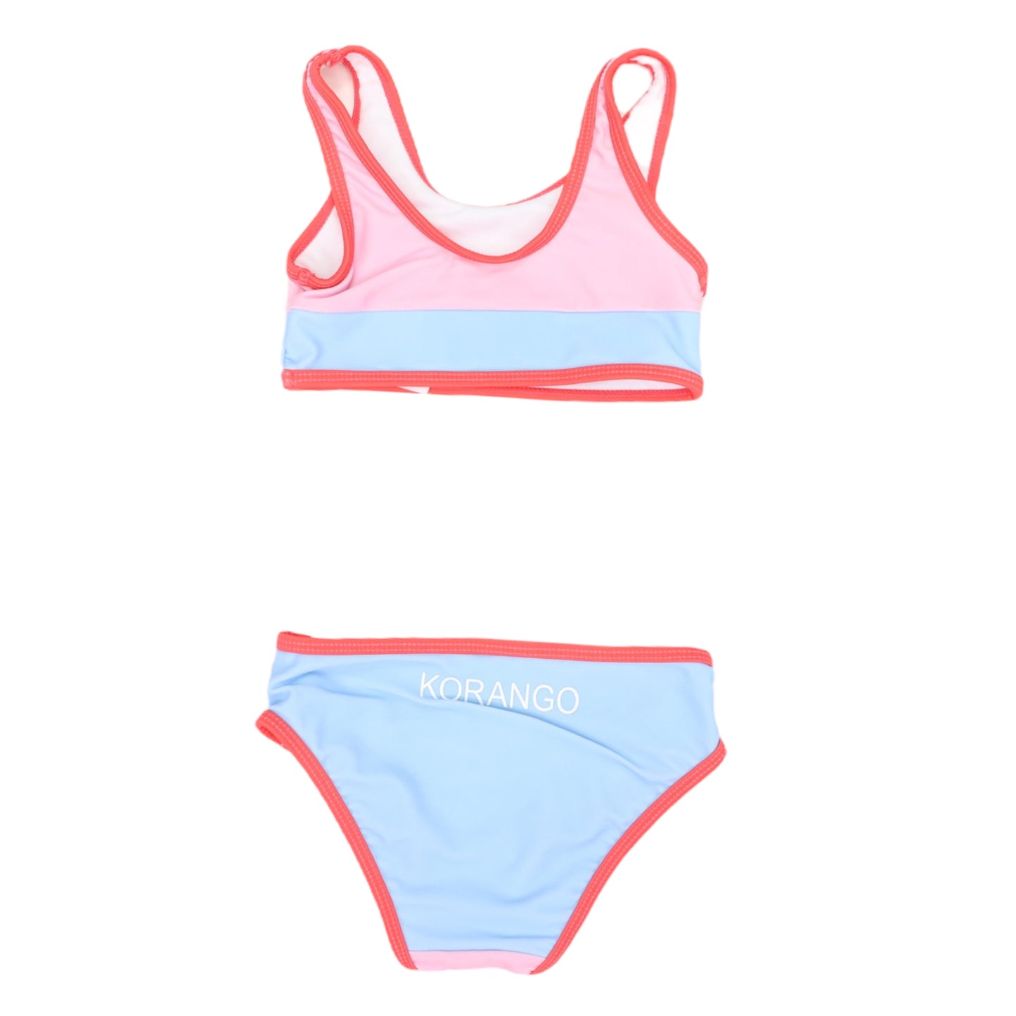 Korango - Pink Contrast Swim Crop Set Pink