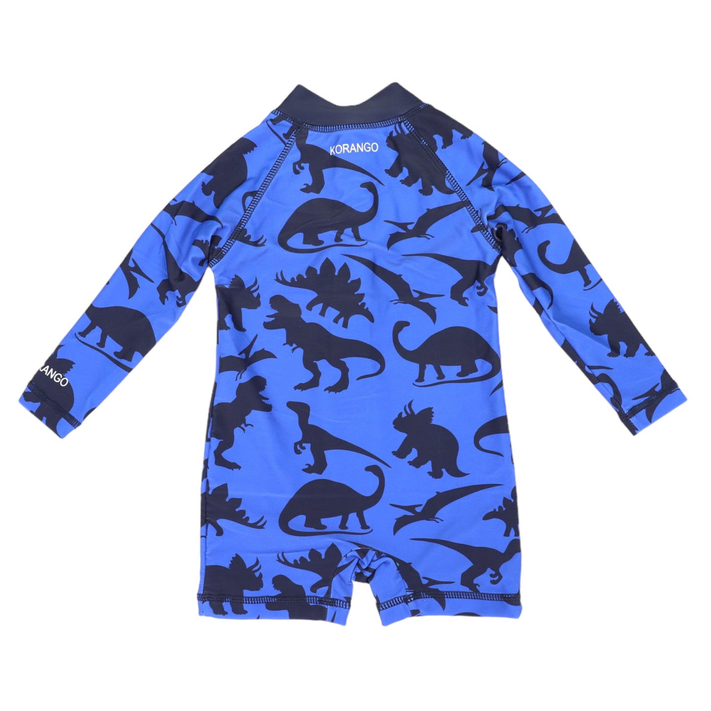 Korango - Dinosaur Long Sleeve Zip Swim Sunsuit Blue/ Navy
