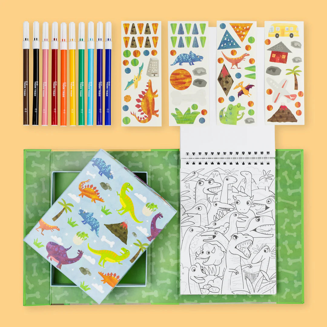 Tiger Tribe - Colouring Set - Dinosaurs