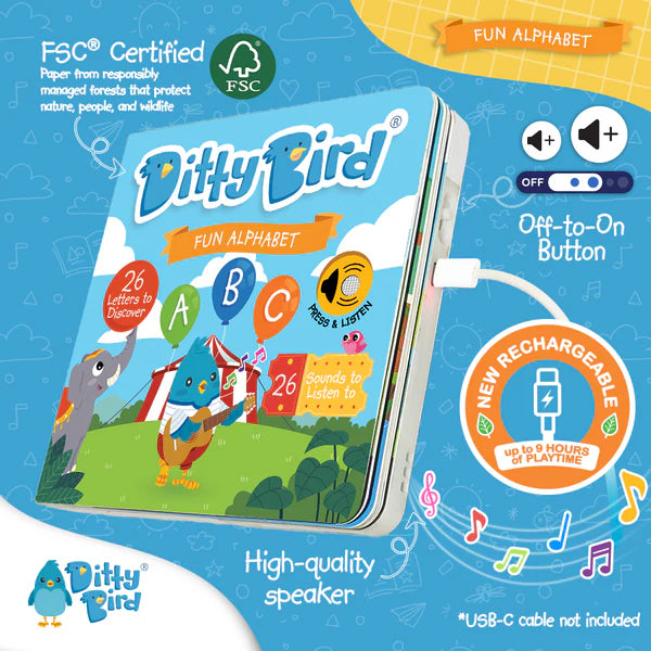 Ditty Bird - Fun Alphabet - USB C Rechargeable