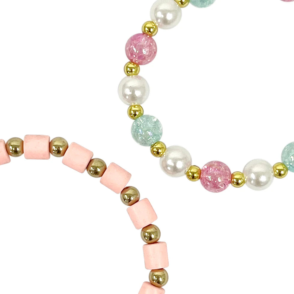 Pink Poppy - Pink & Gold Bracelet Set