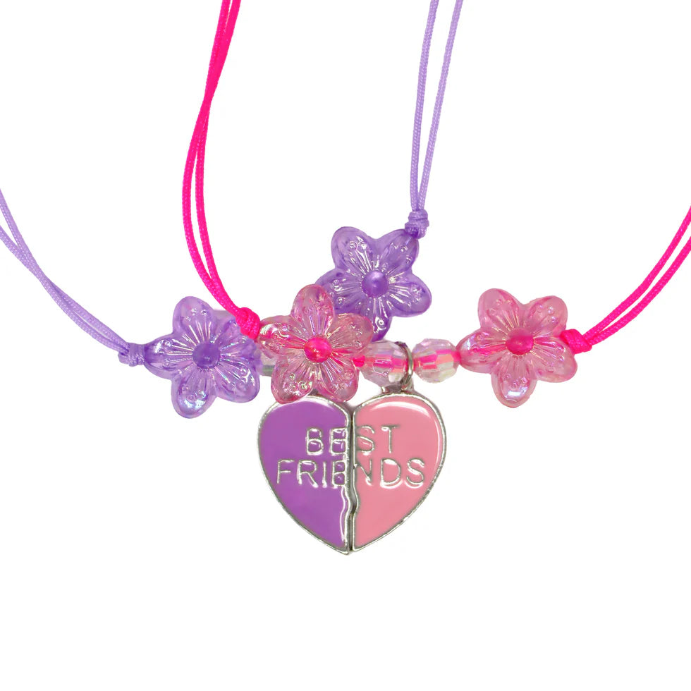Pink Poppy - BFF Joining Heart Cord Bracelet Set