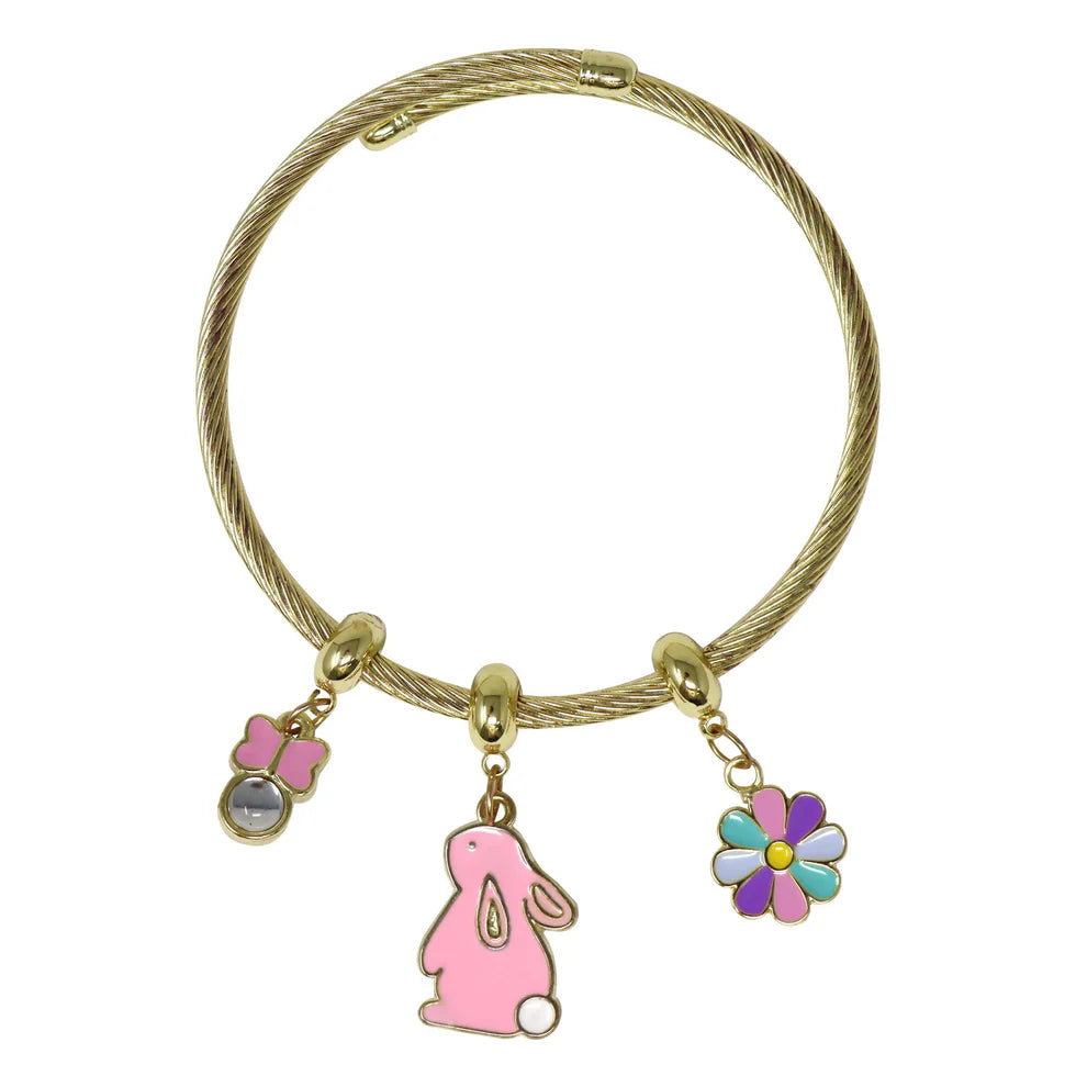Pink Poppy - Bunny Charm Bracelet