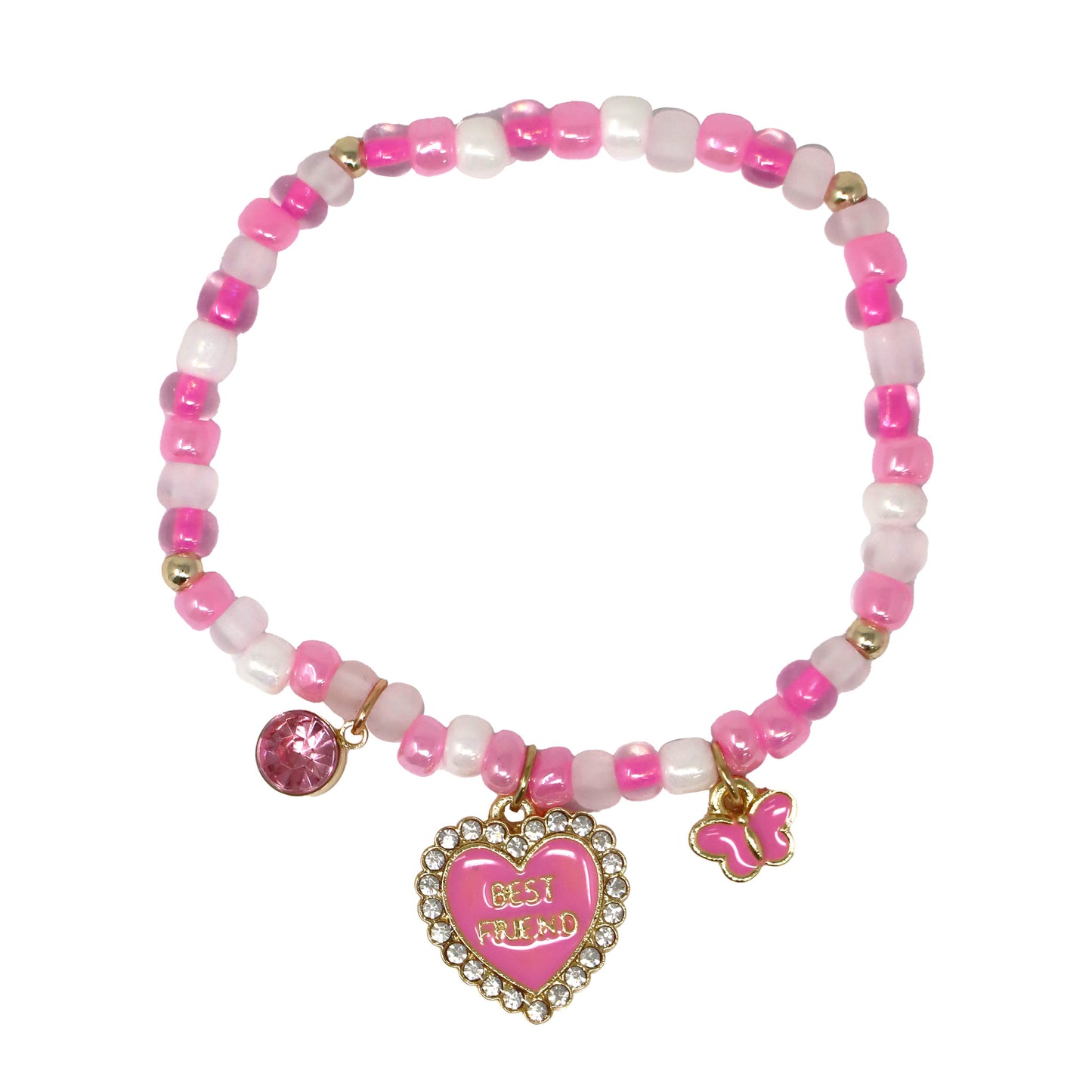 Pink Poppy - BFF Heart & Butterfly Bracelet Set