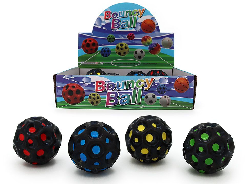 PU BOUNCY BALL – BLACK COLOUR DOT