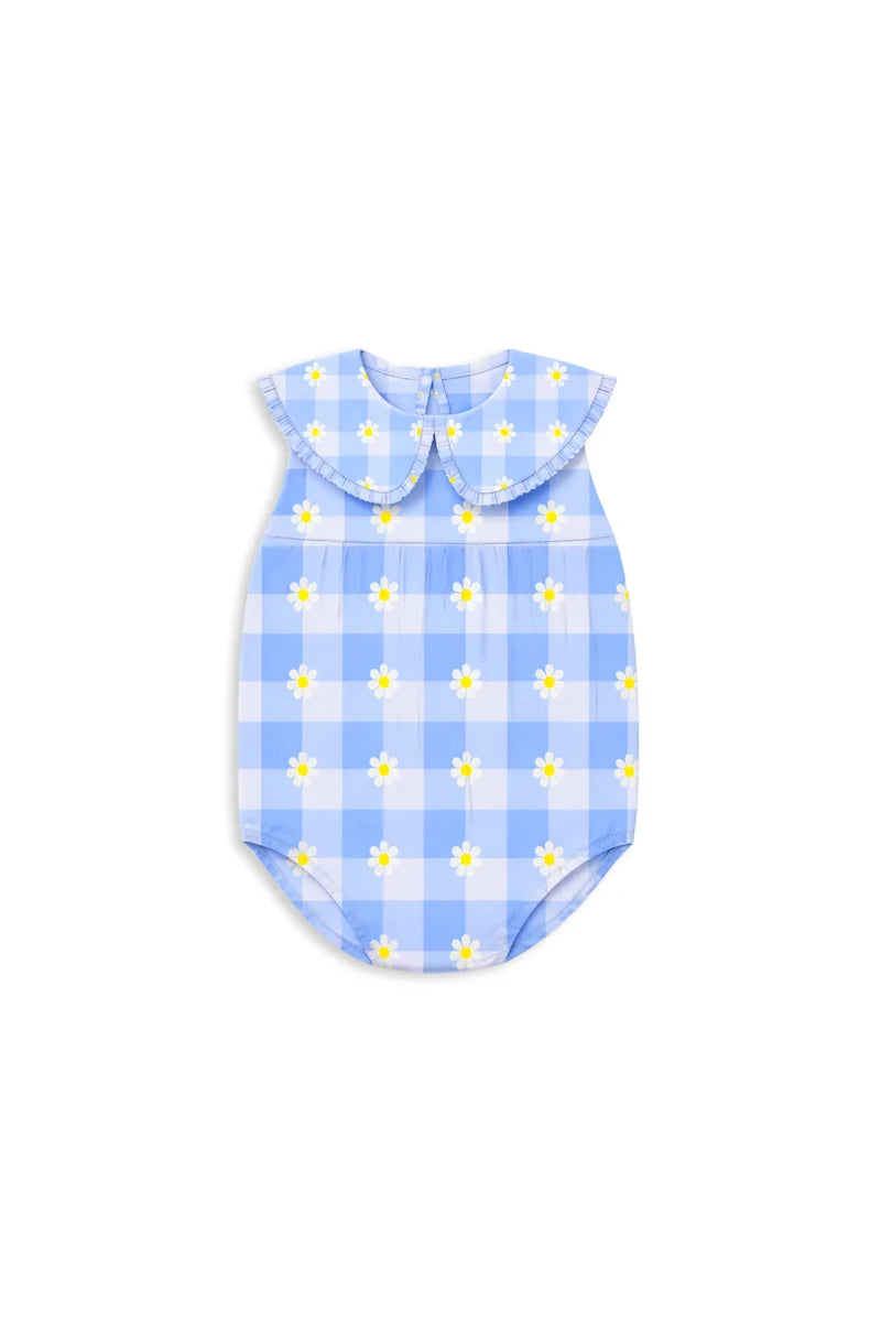 Milky - Daisy Check Playsuit