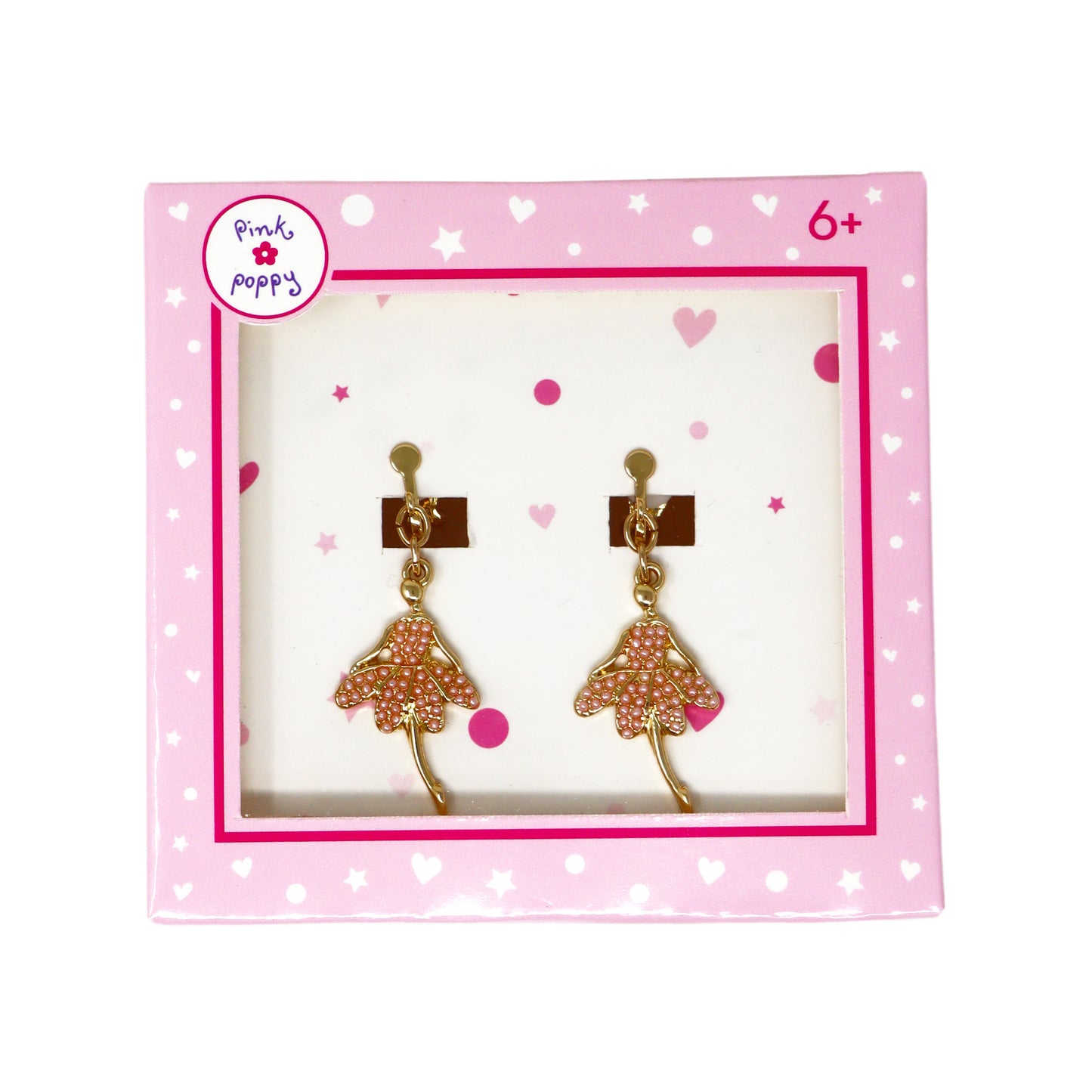 Pink Poppy - Ballerina Clip-on Earrings