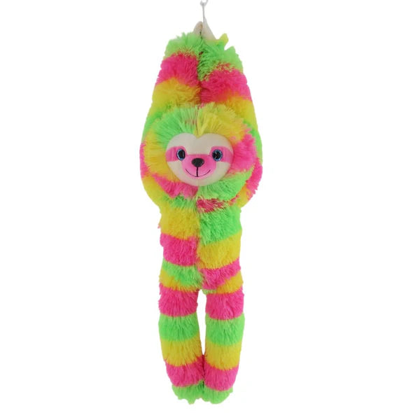 Hanging Sloth - Camila - Pink, Green, & Yellow