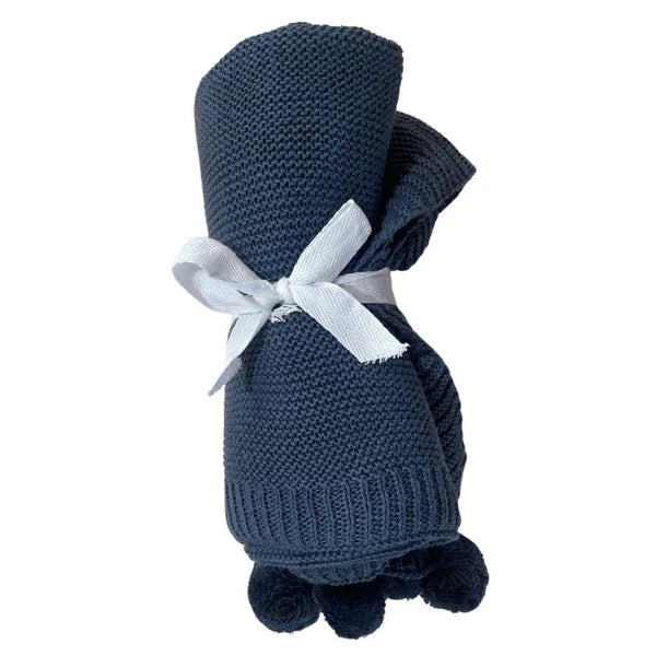 ES Kids - Knitted Pom Pom Baby Blankets