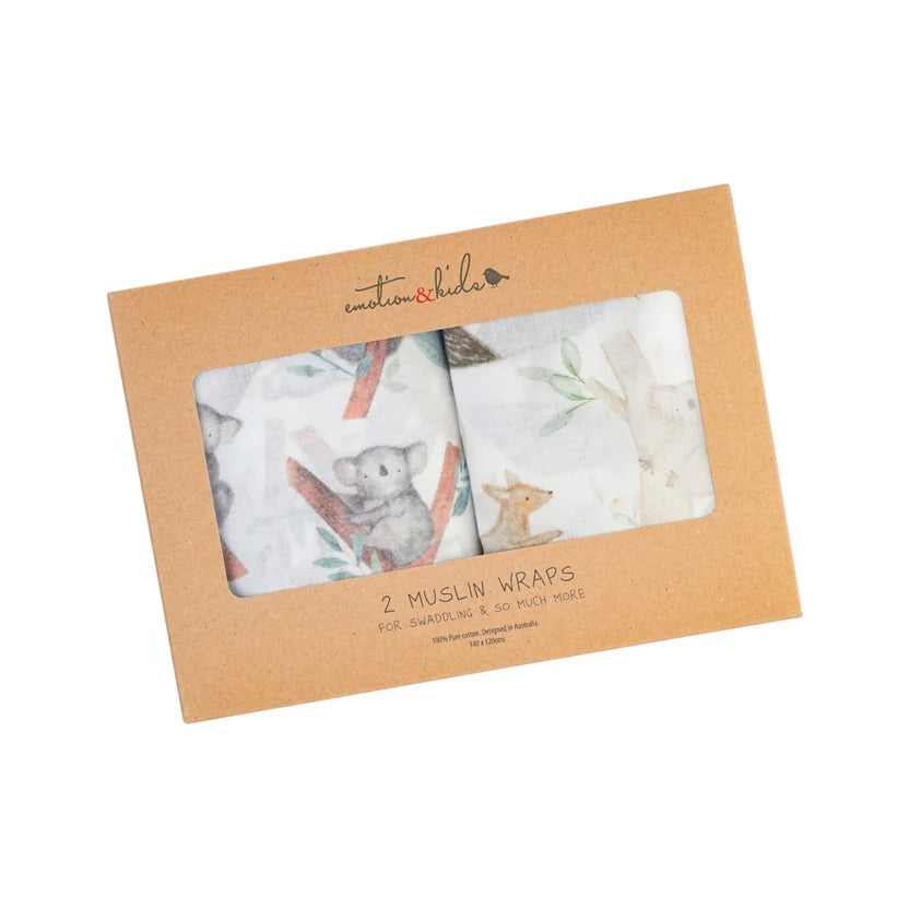 Emotion & Kids - 2 Pack Muslin Wrap