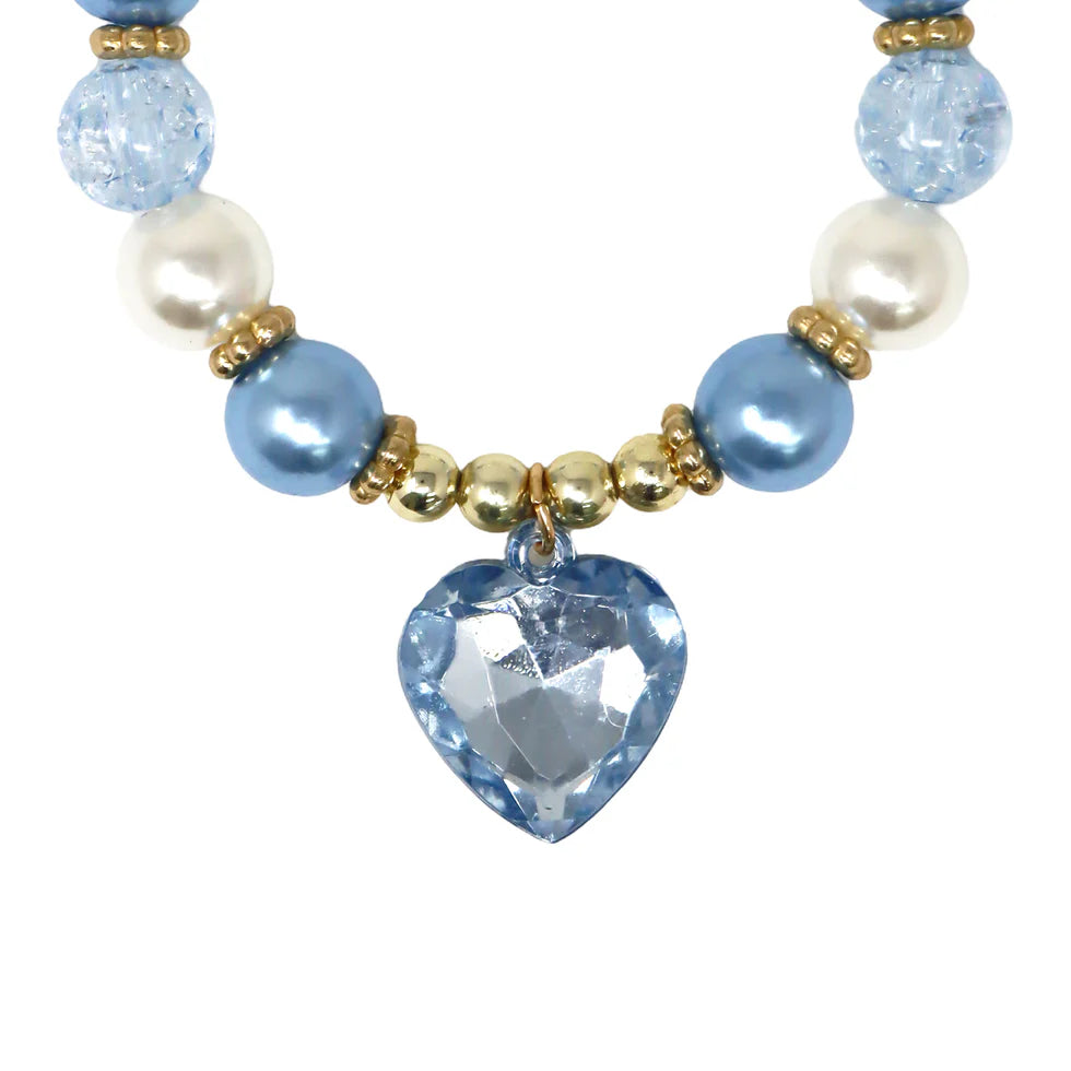 Pink Poppy - Dance Pearl Heart Necklace and Bracelet Set