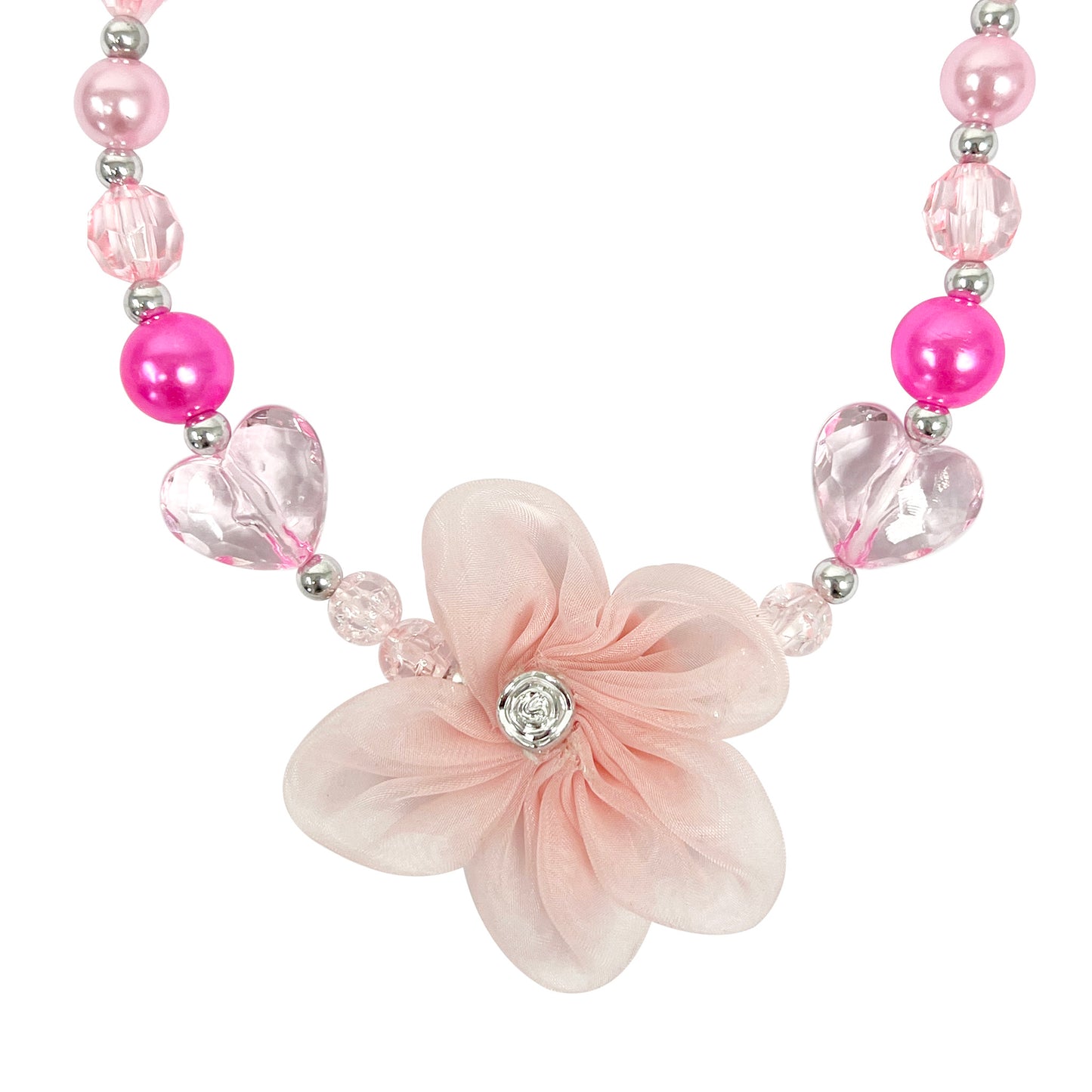Pink Poppy - Flower Necklace