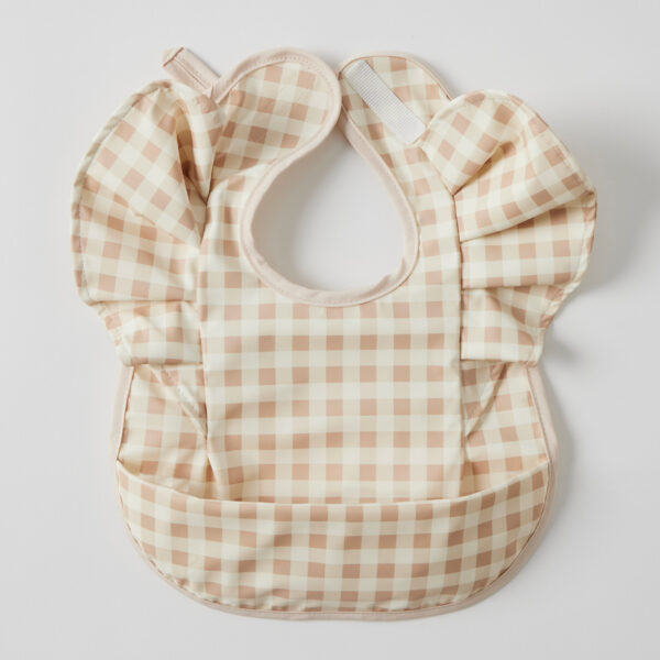 Jiggle & Giggle - Gingham Frilled Bib