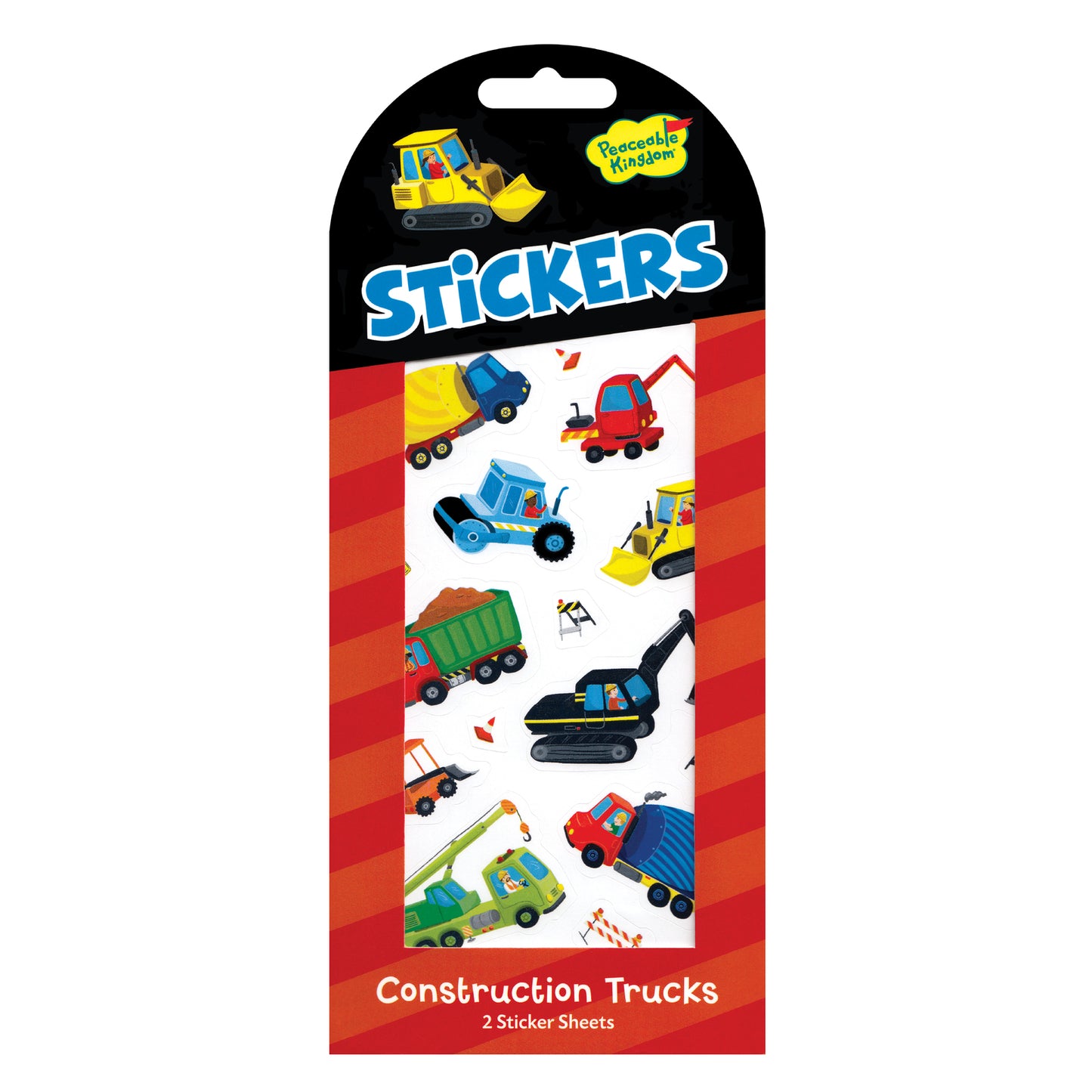 Peaceable Kingdom Stickers - Construction Trucks STK229