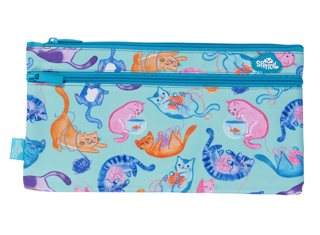 Spencil - Twin Zip Rectangle Pencil Cases