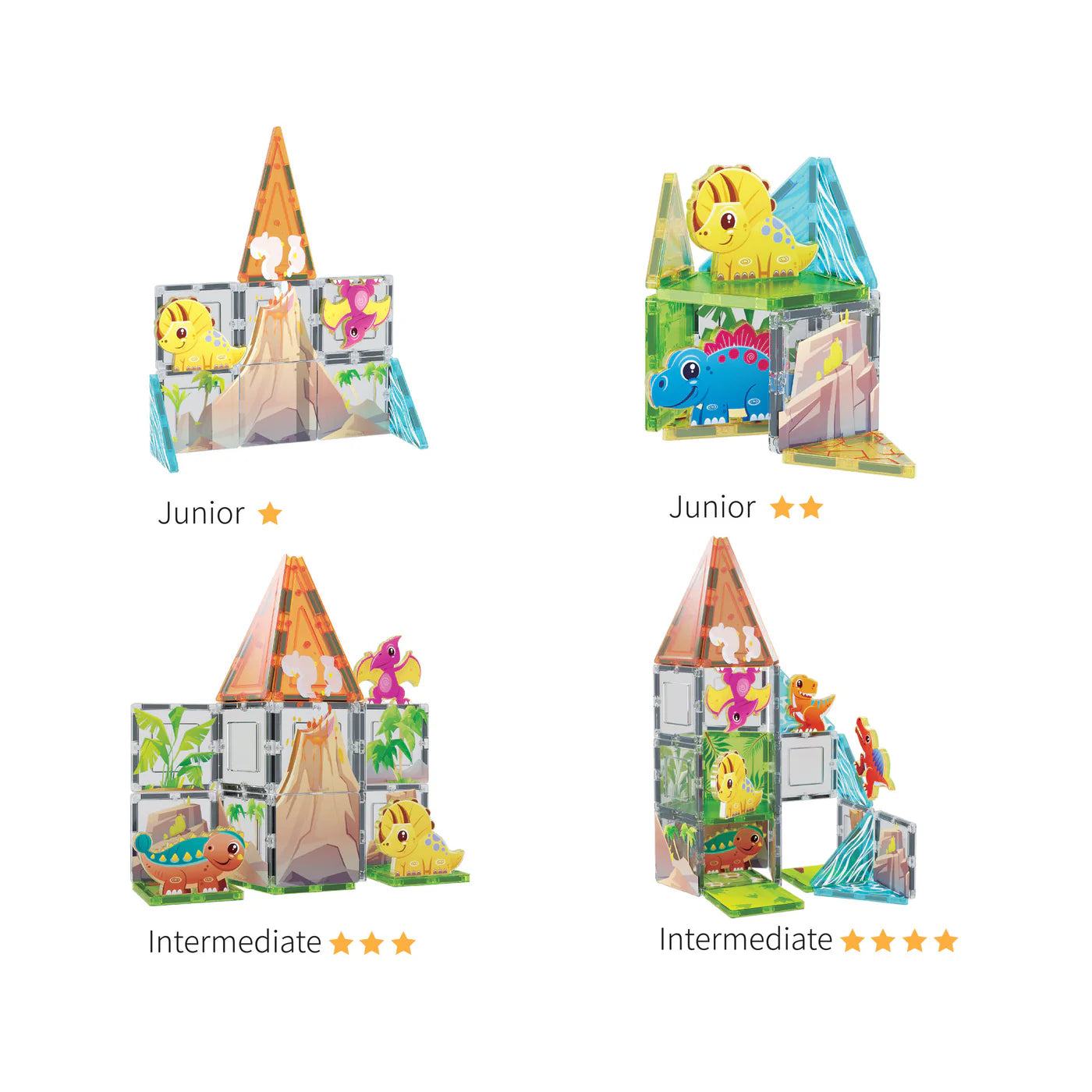 Picasso Tiles - Dinosaur Set with 8 Action Figures PTQ13