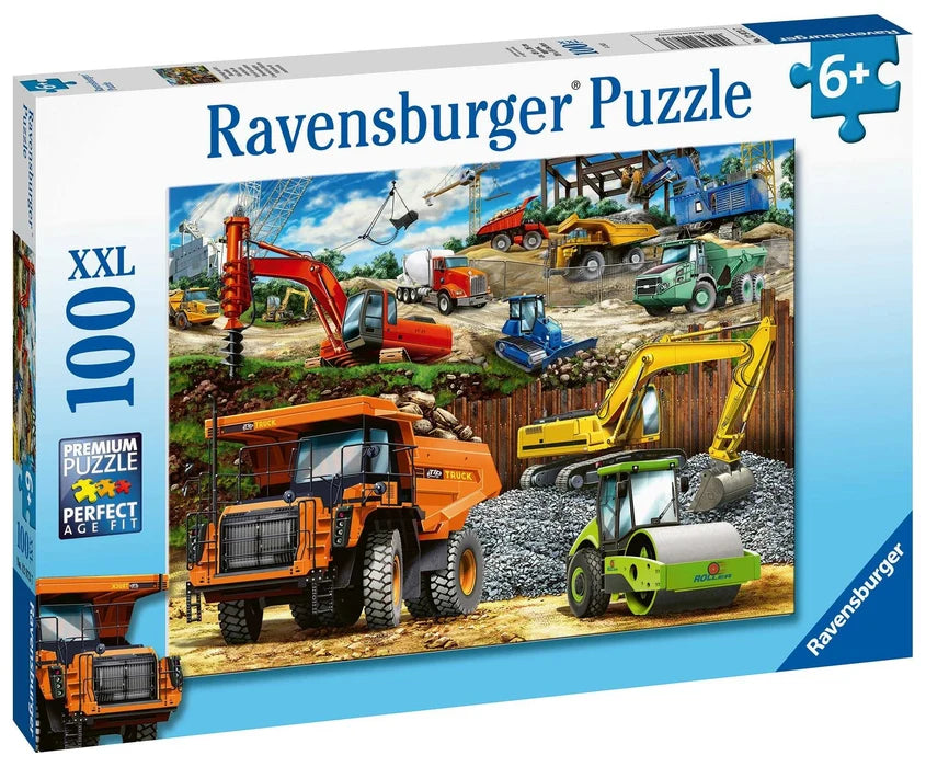 Ravensburger - Construction Vehicles Puzzle 100 pieces
