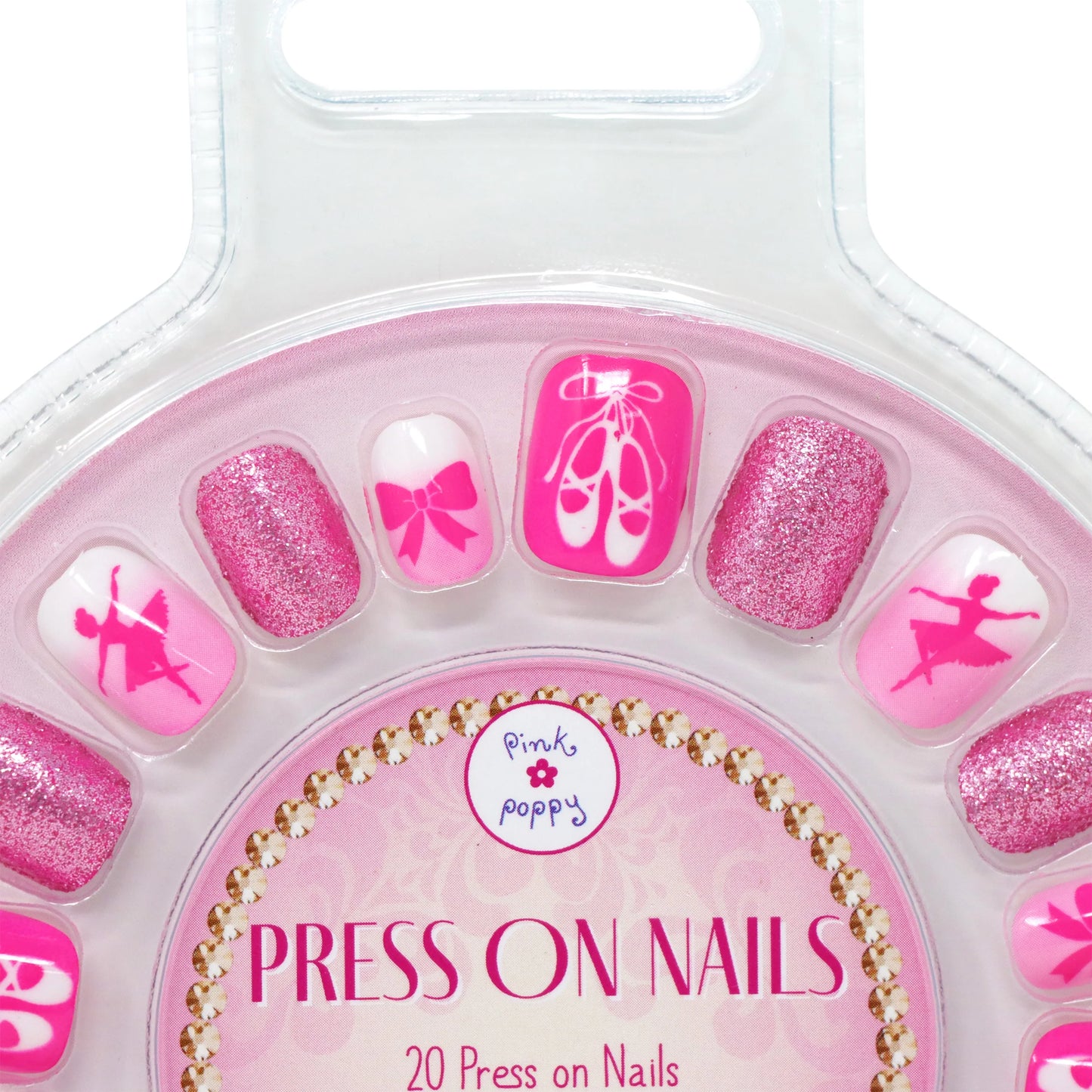 Pink Poppy - Romantic Ballet Press On Nails