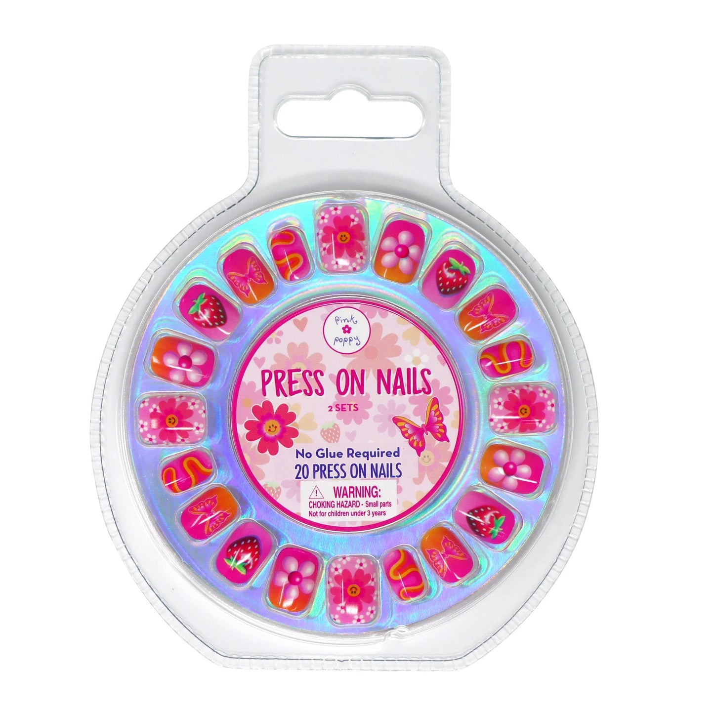Pink Poppy - Vibrant Vacation Press On Nails