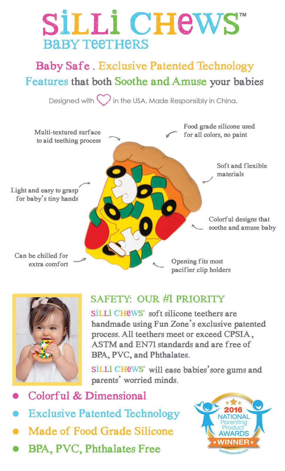 Emoji Double Face Silicone Teether