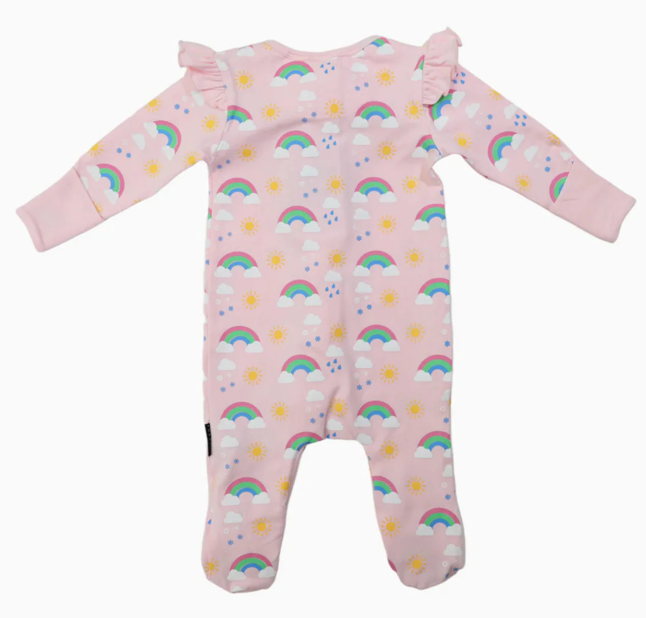 Korango - Sunshine & Rainbows Double Zip Onesie - Fairytale Pink