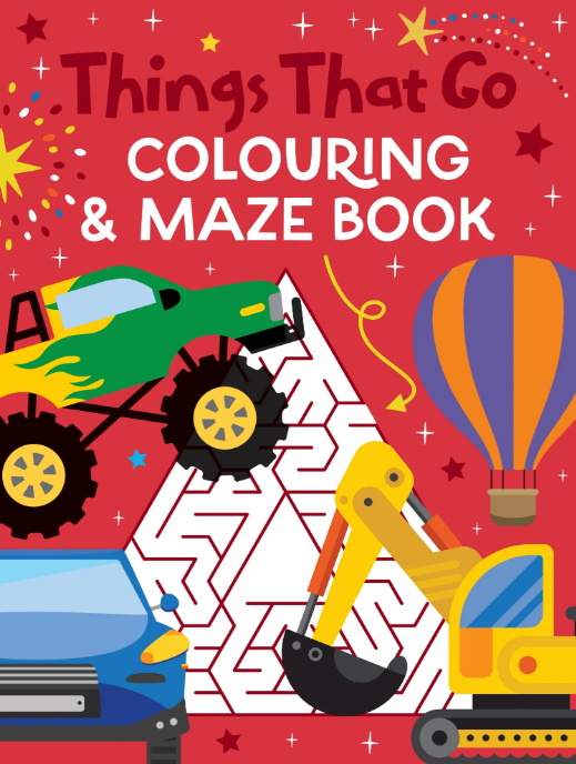 Things that go colouring & maze book