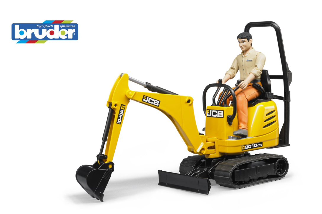 Bruder - B World Construction Worker with JCB Micro Excavator 8010 CTS