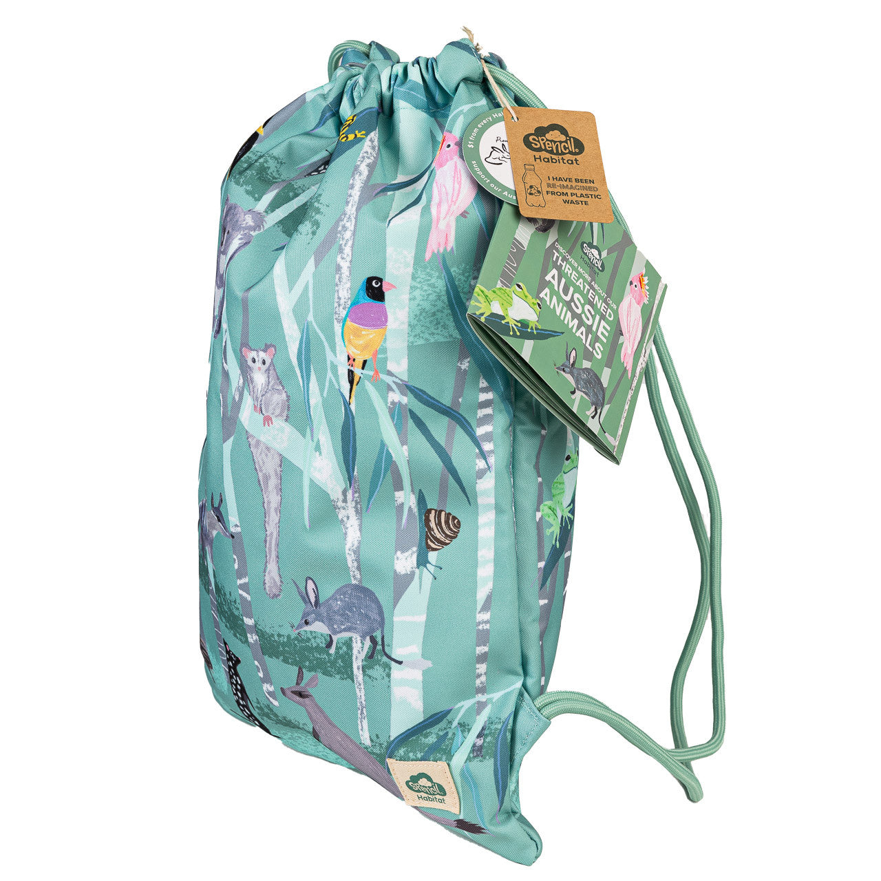 Spencil - Threatened Aussies Habitat Big Drawstring Bag