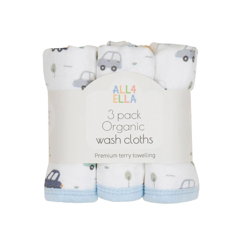 All4Ella - Organic Wash Cloth 3pk