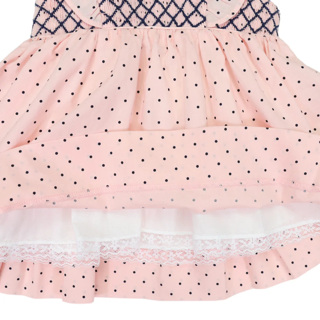Korango - Smocked Poplin Spot Party Dress